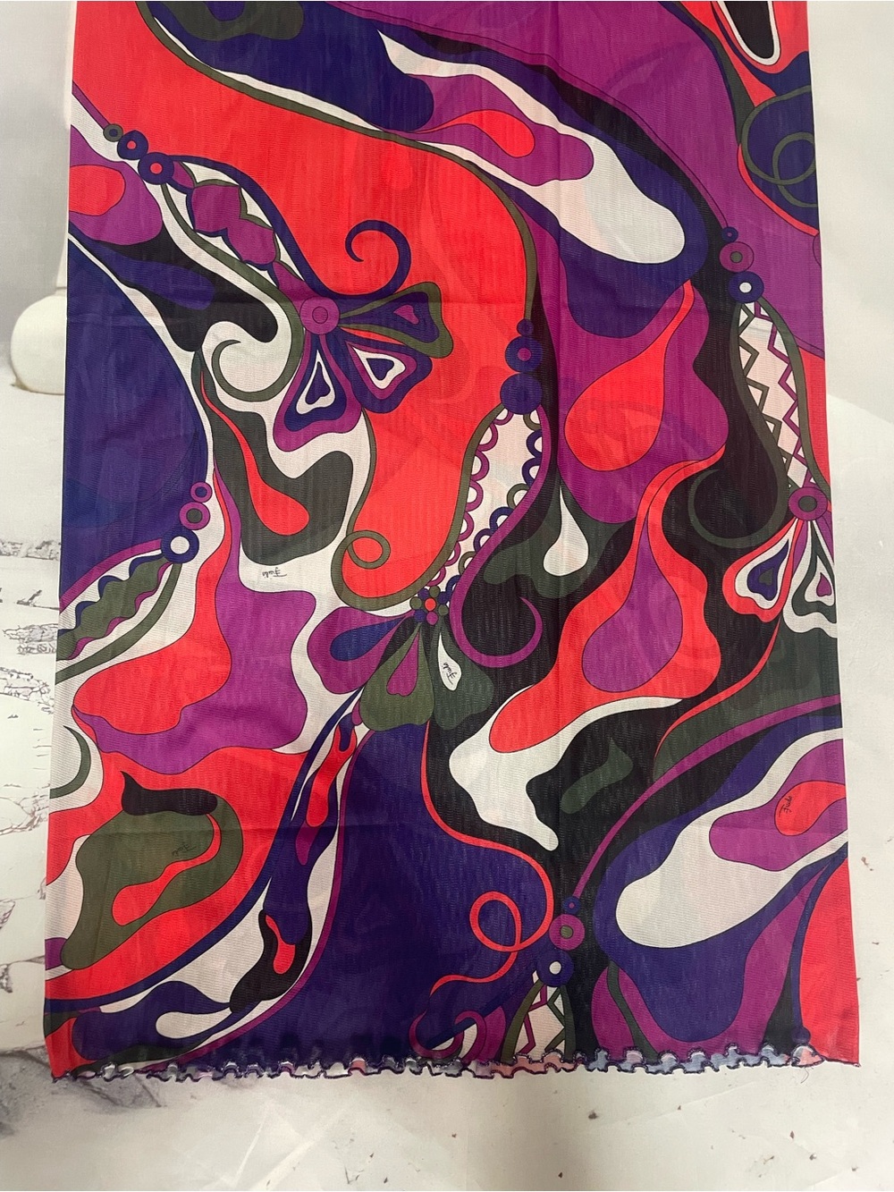 Emilio Pucci Purple Multi-Color Turtleneck Maxi Dress - Picture 3 of 8